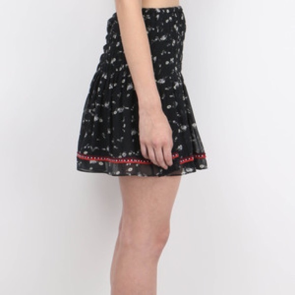 Ulla Johnson Skirt Mini Flowers Silk US 4 EUC - Picture 4 of 8